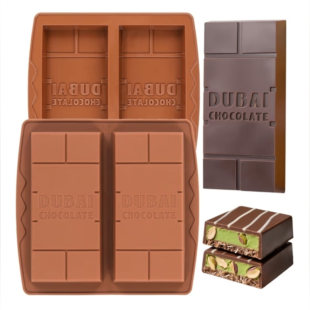 Dubai Chocolate Silicone Mold 🍫 | BPA-Free | Oven-Safe | Easy-Release Bar Mold